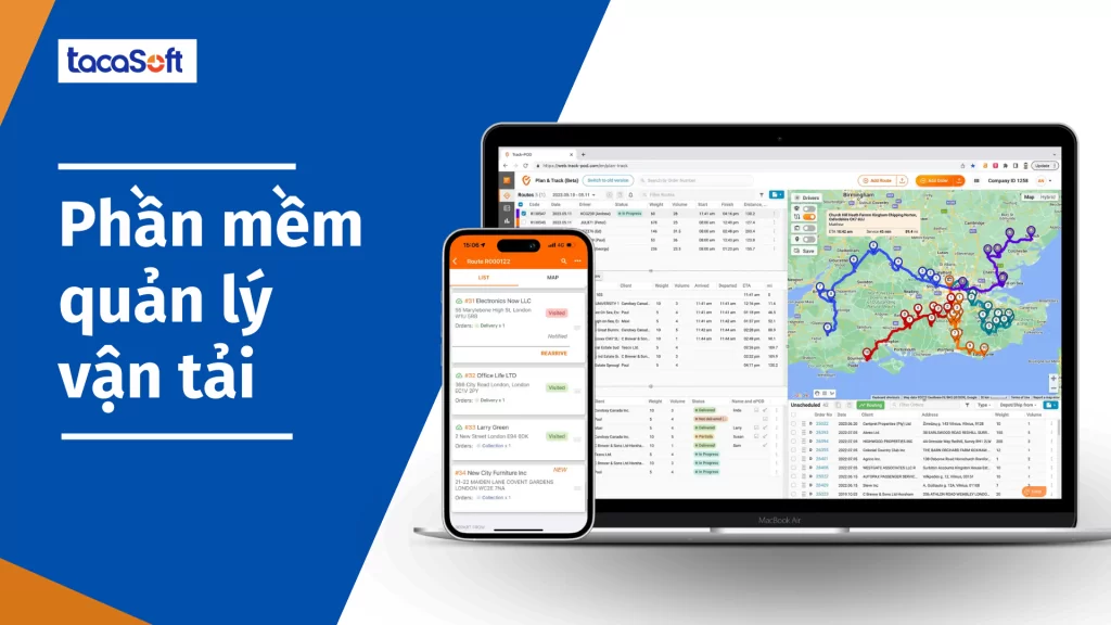 Phần mềm quản lý vận tải Tacasoft