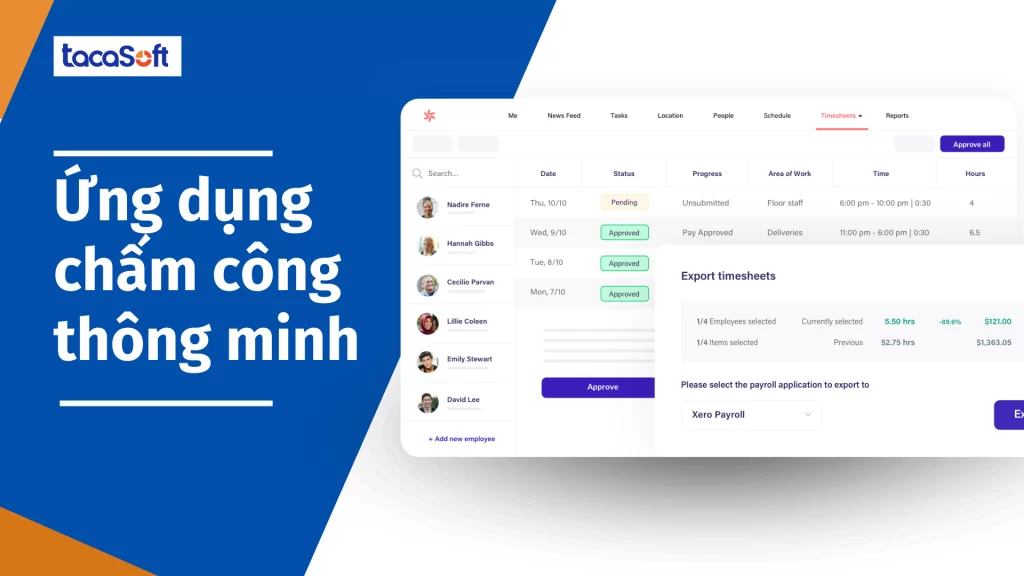 Ứng dụng chấm công thông minh Tacasoft - giải pháp quản lý nhân sự toàn diện cho doanh nghiệp