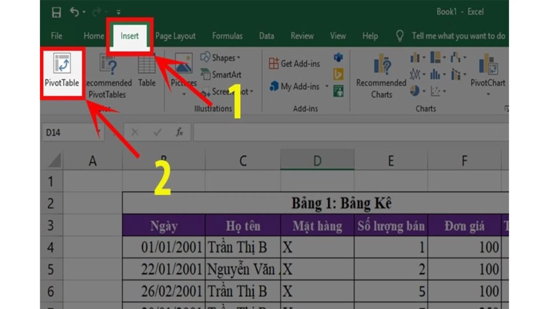 công cụ phân tích dữ liệu trong excel