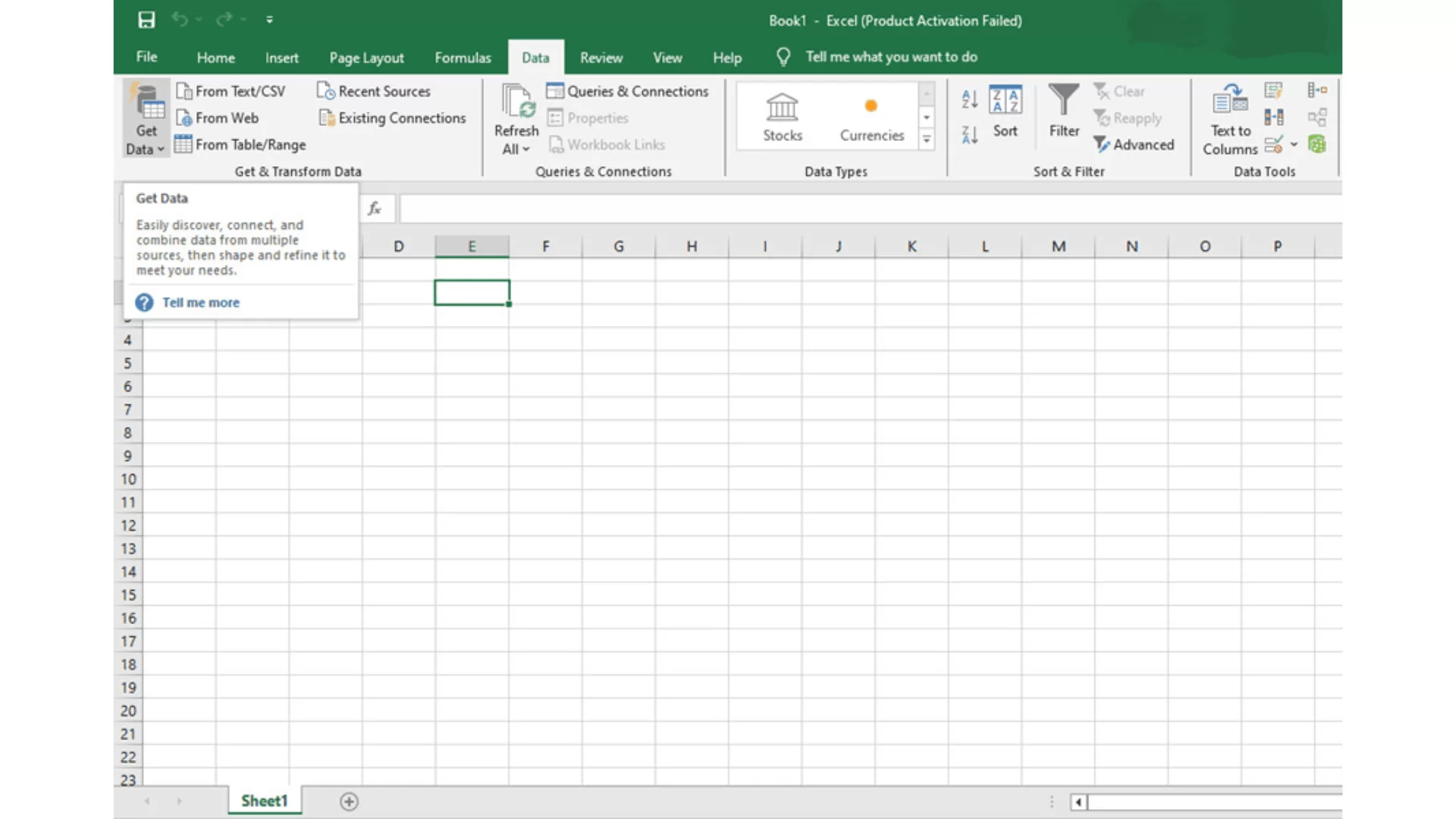 công cụ phân tích dữ liệu trong excel