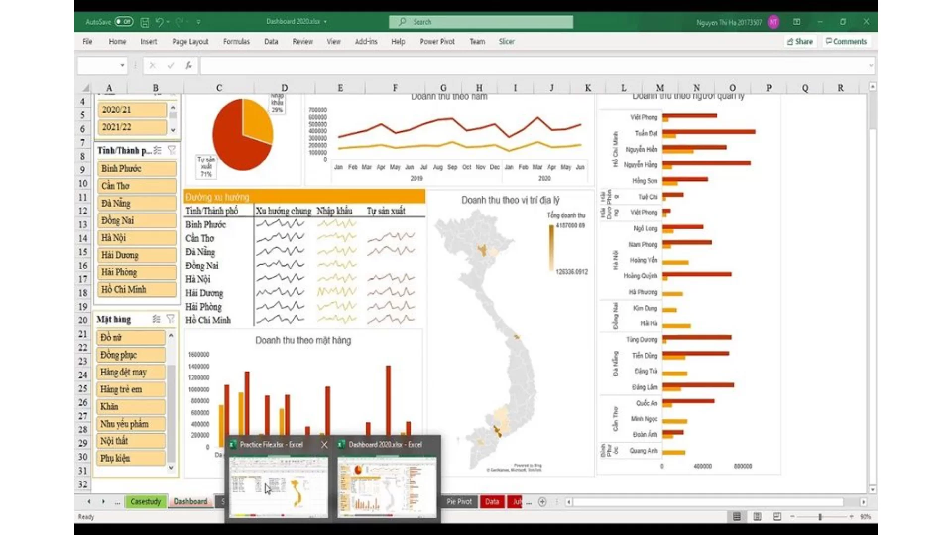 công cụ phân tích dữ liệu trong excel
