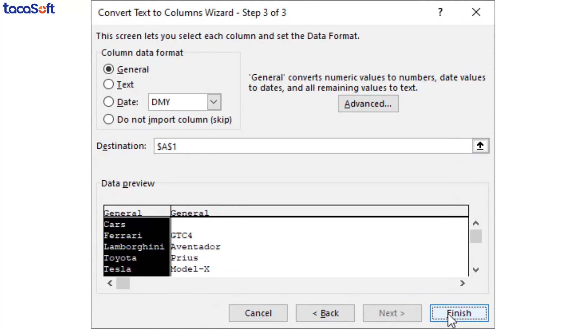 làm sạch dữ liệu trong excel