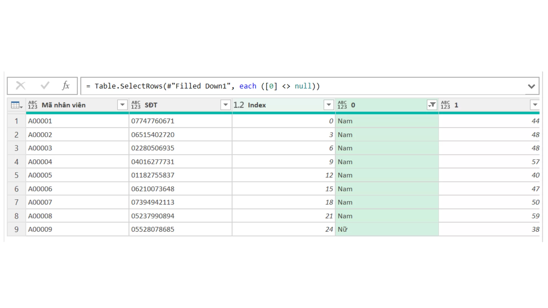chuẩn hoá dữ liệu bằng power query