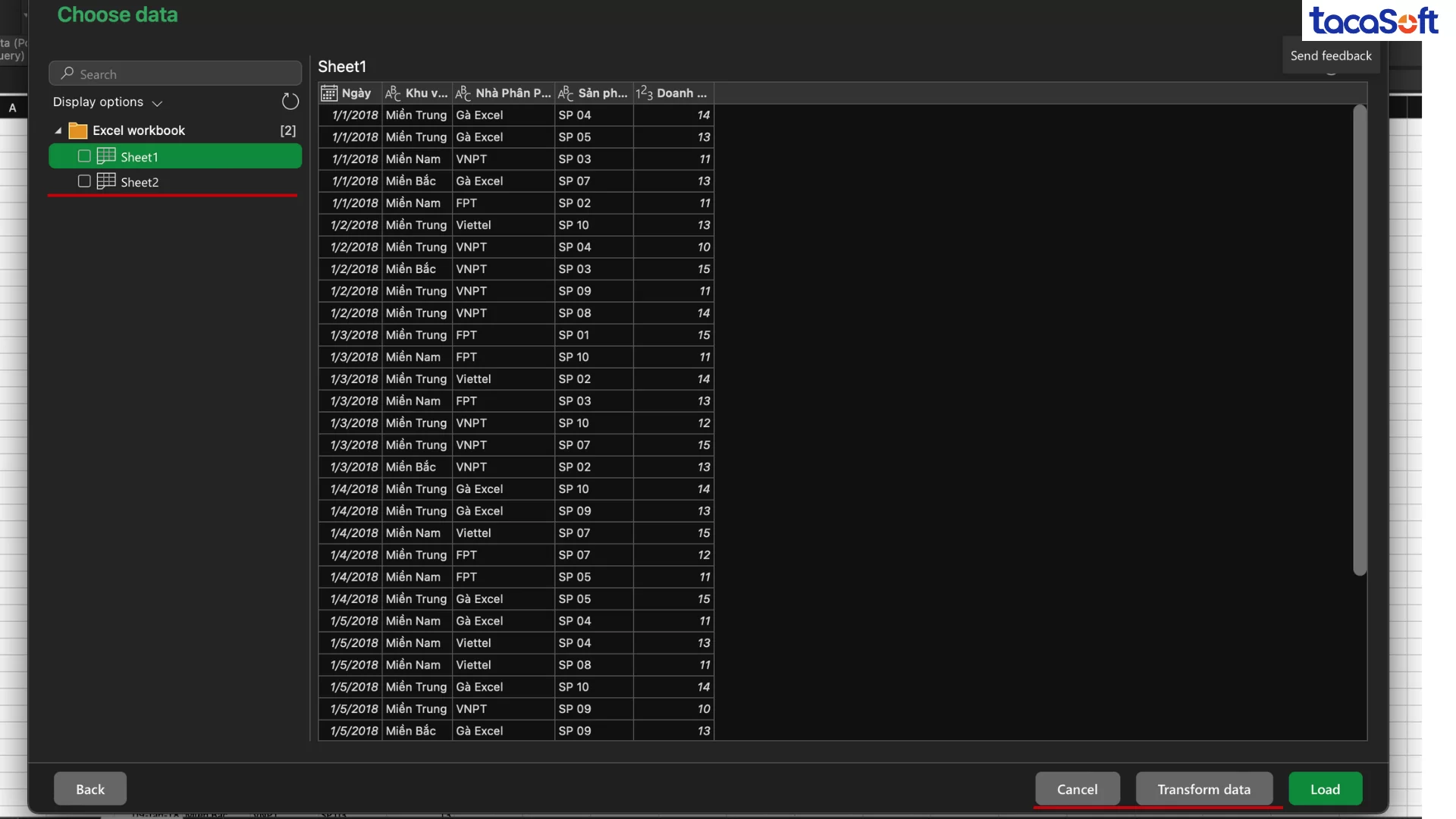cách dùng power query
