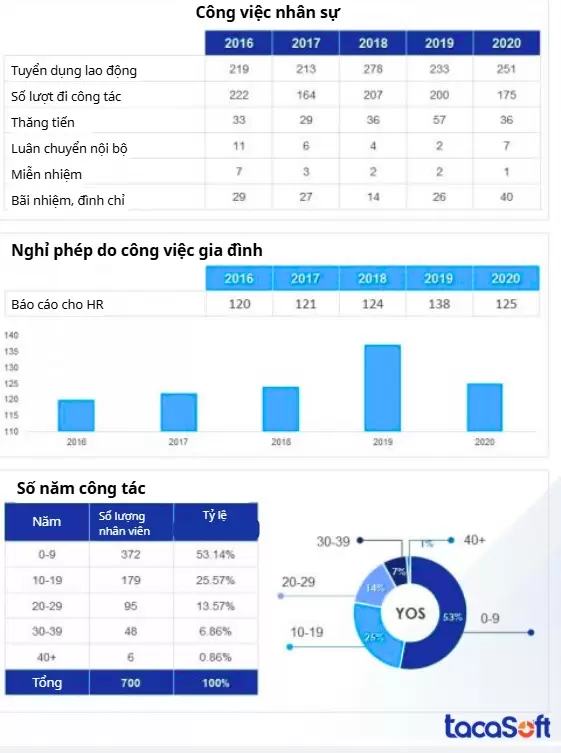 Mẫu báo cáo quản trị nhân lực tổng hợp qua các năm