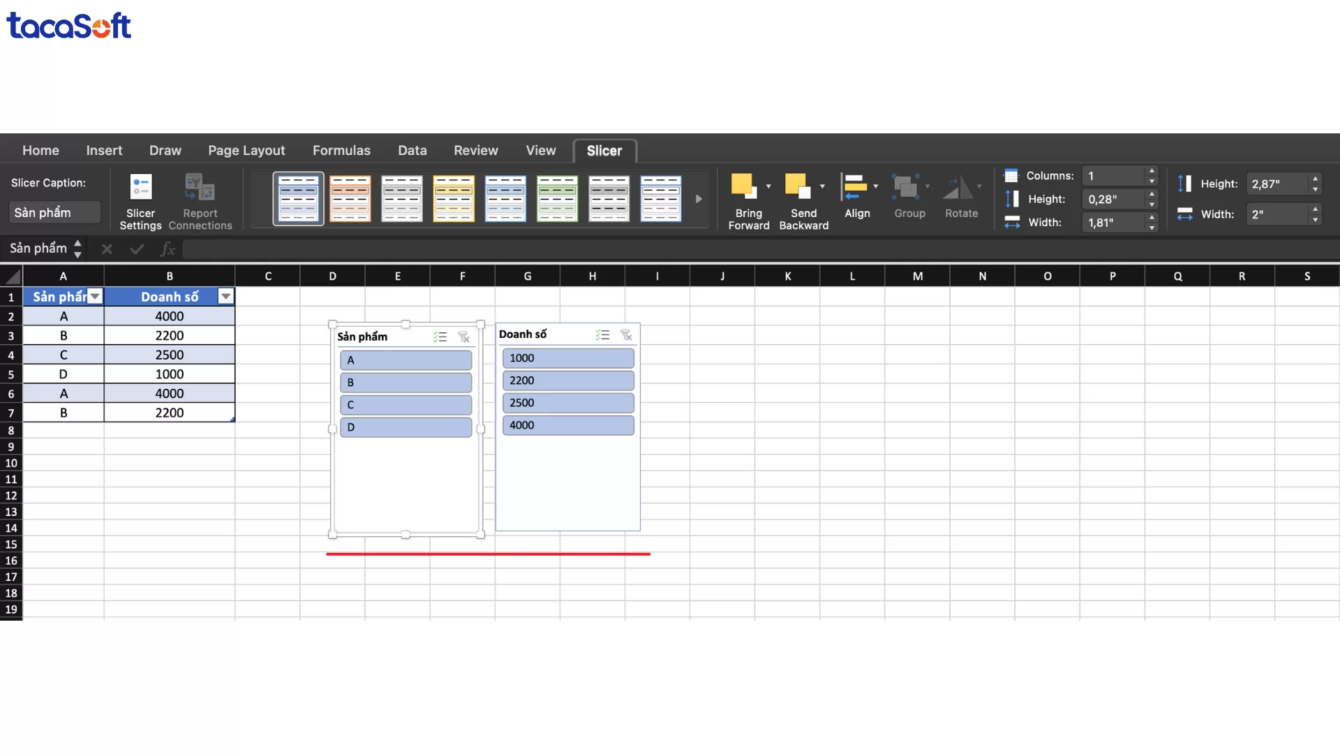 lọc dữ liệu trong excel