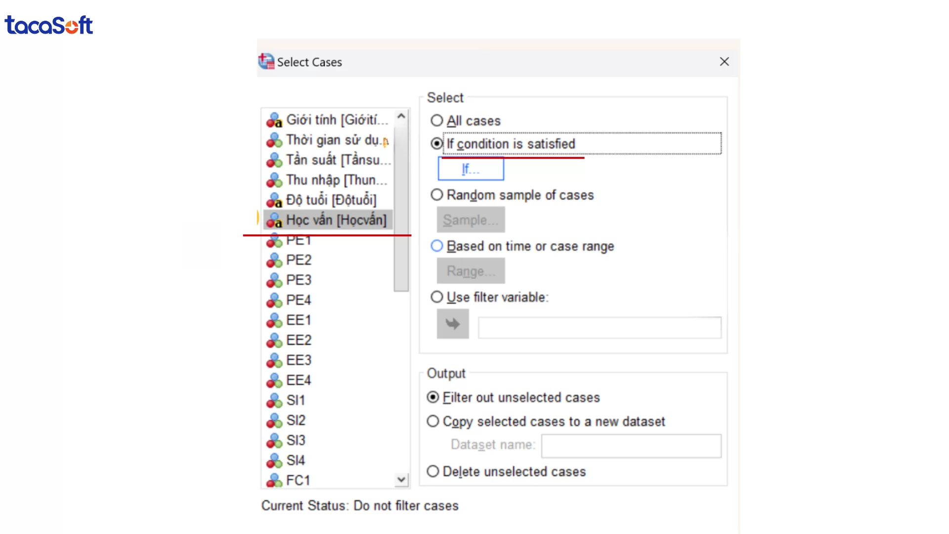 phương pháp làm sạch dữ liệu trong spss
