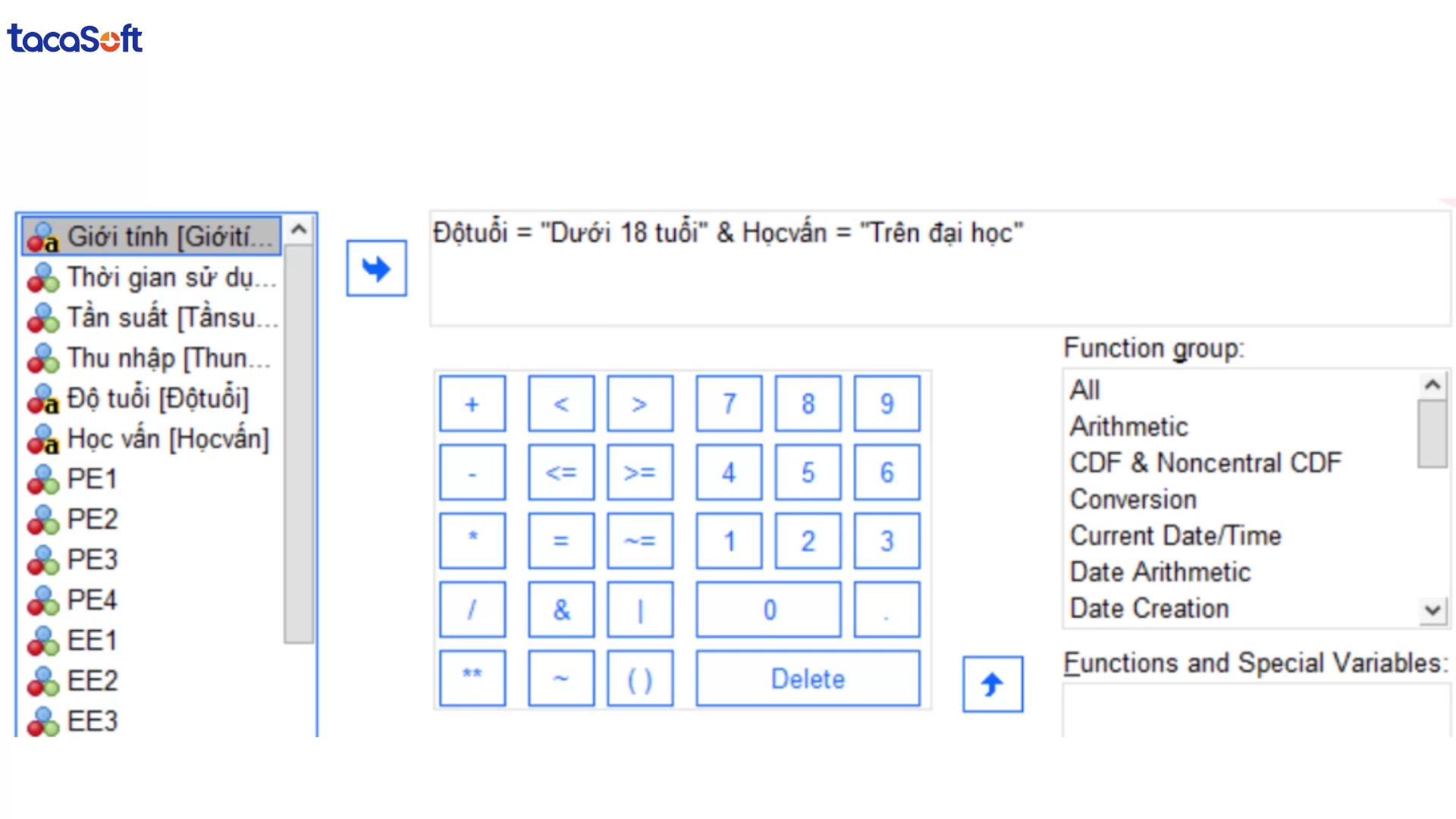 phương pháp làm sạch dữ liệu trong spss