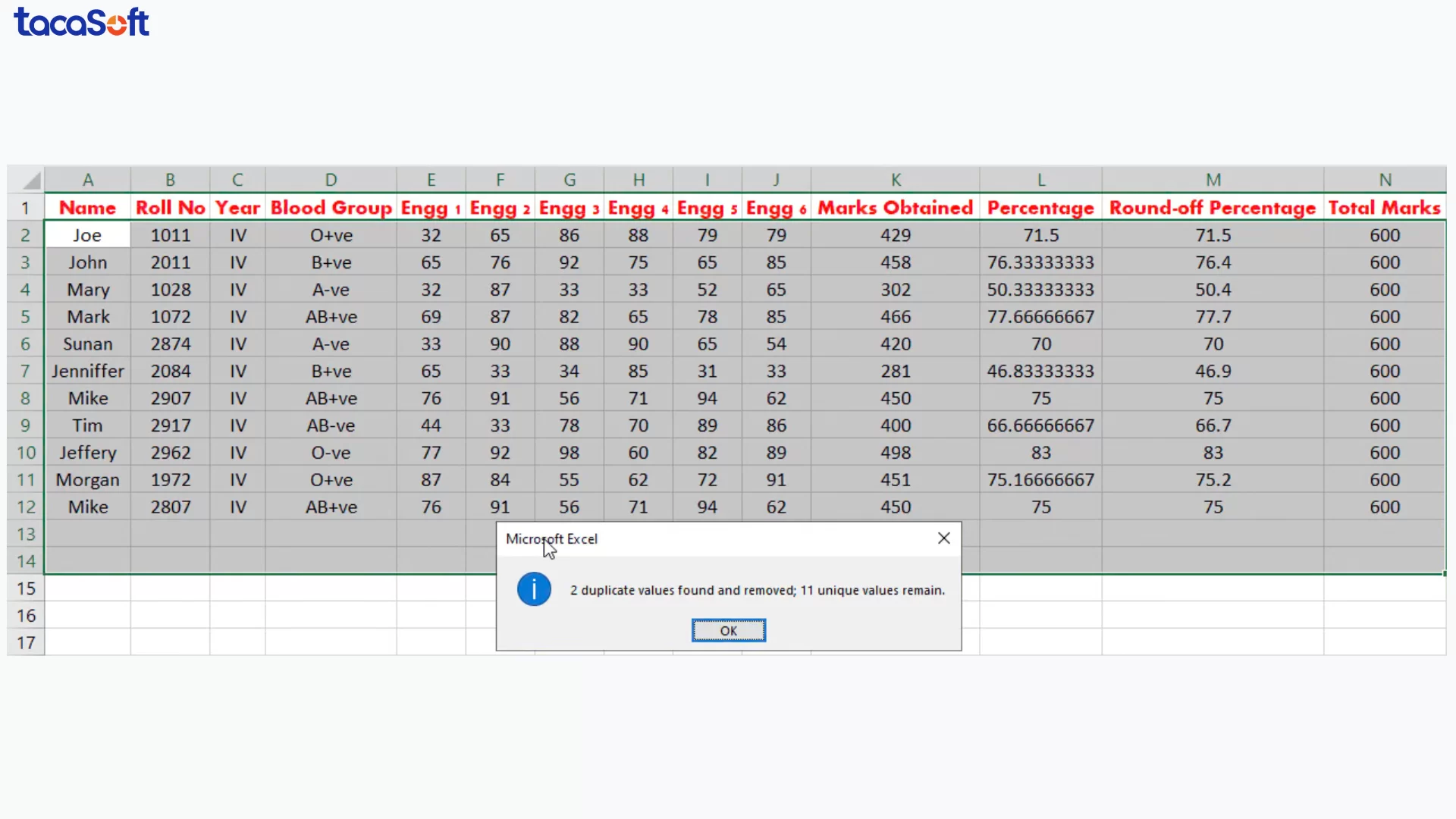 xử lý dữ liệu thô trong excel