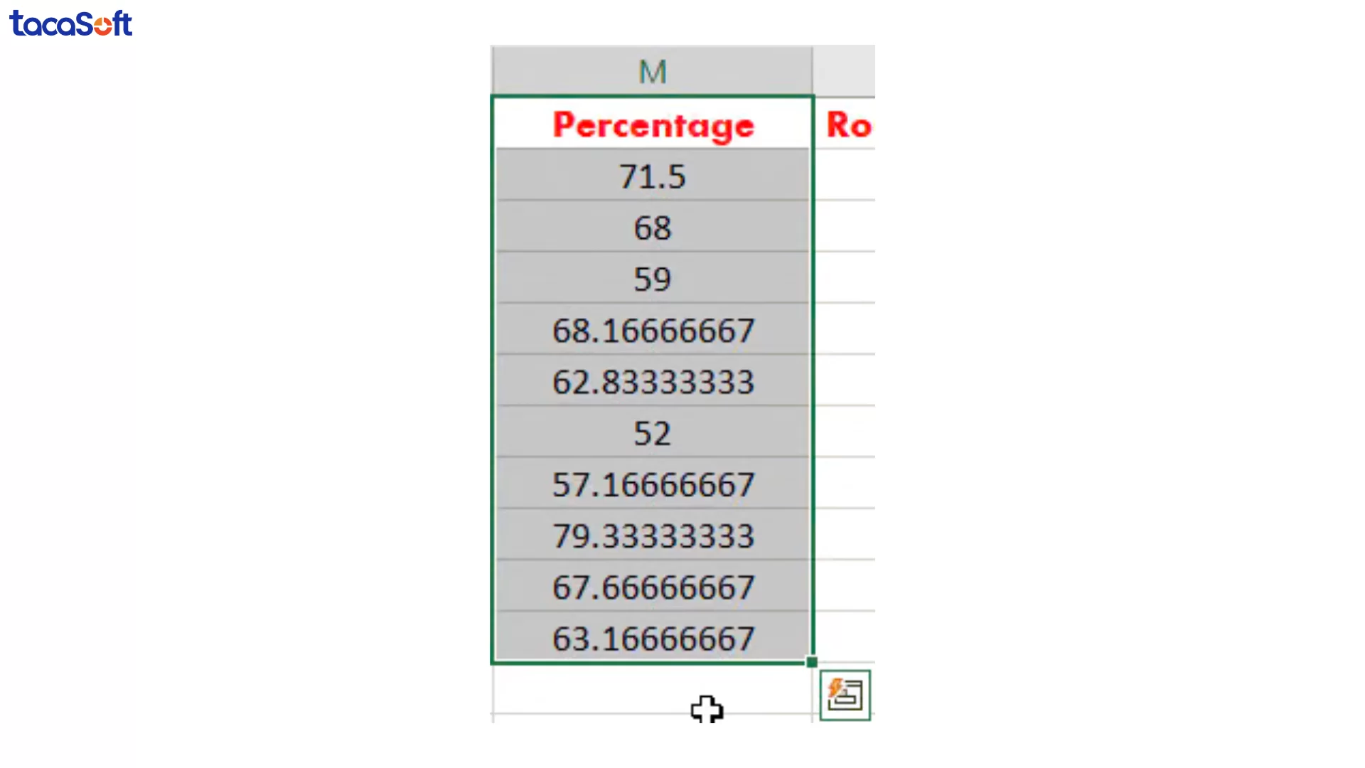 xử lý dữ liệu thô trong excel